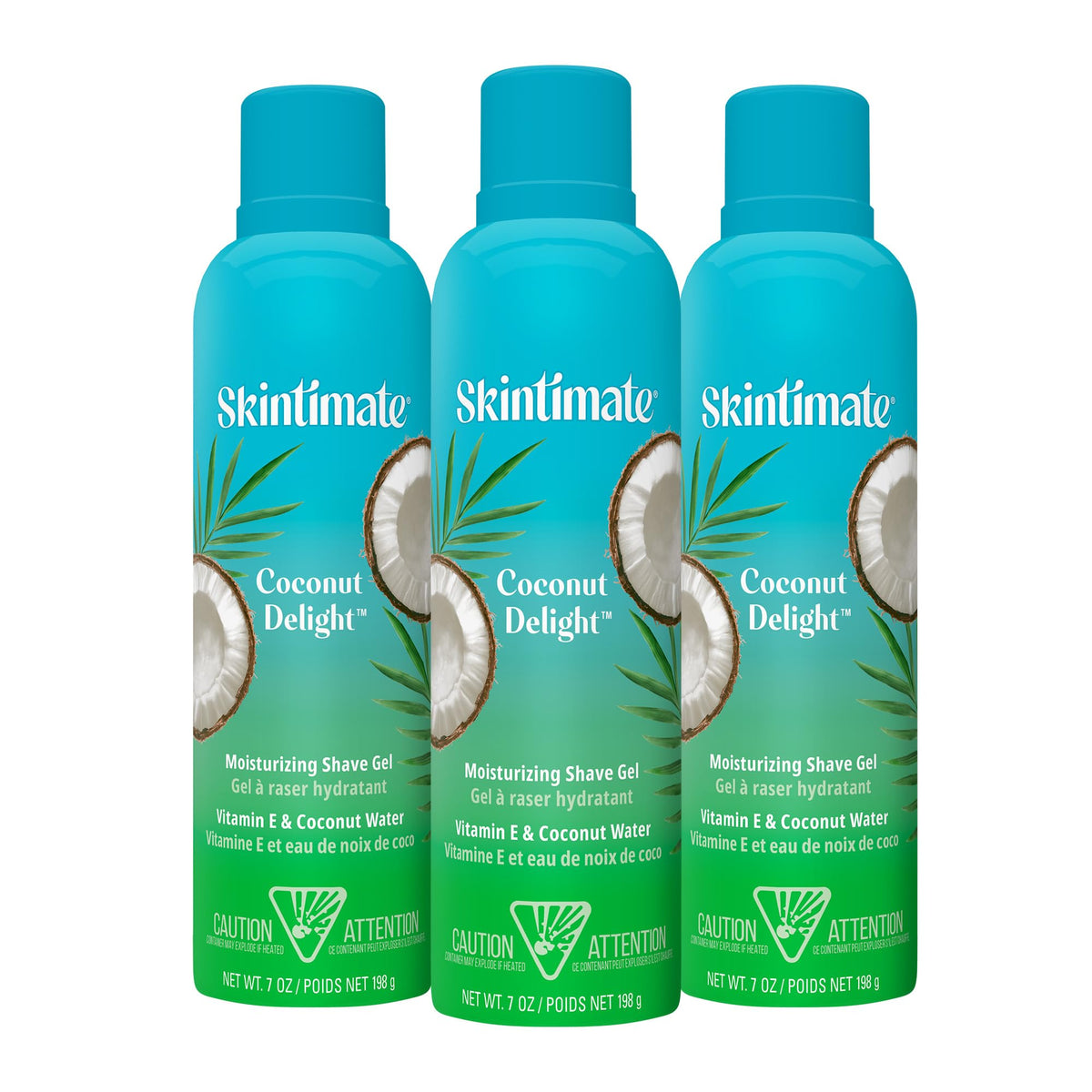 Skintimate Coconut Delight Shave Gel 3 Pack front view