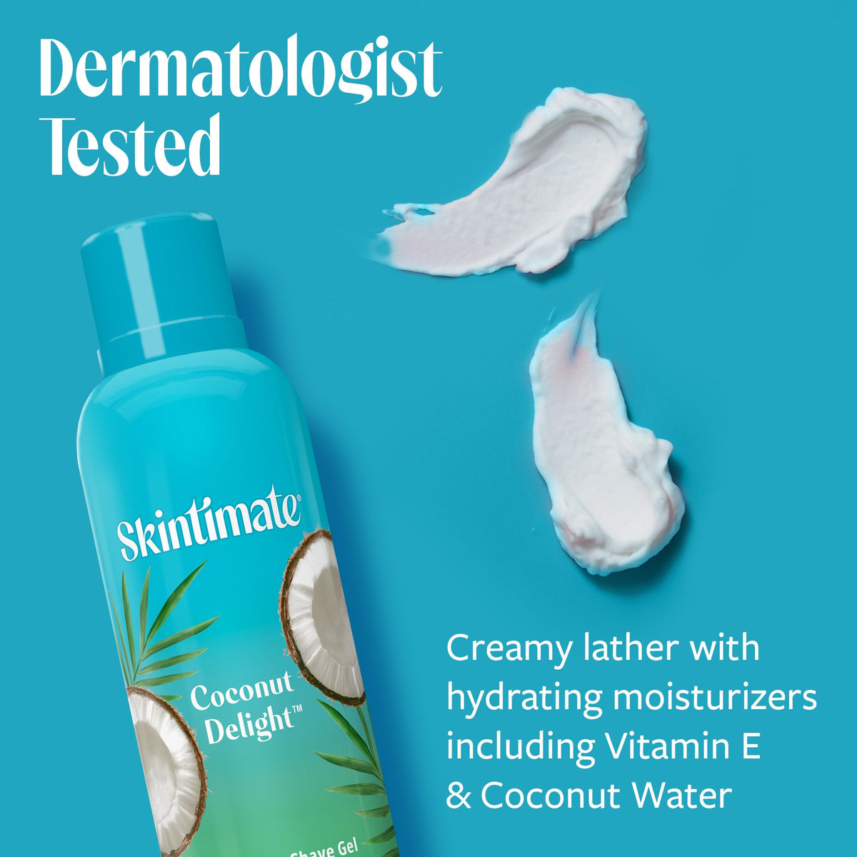 Skintimate Coconut Delight Shave Gel 7oz can side view
