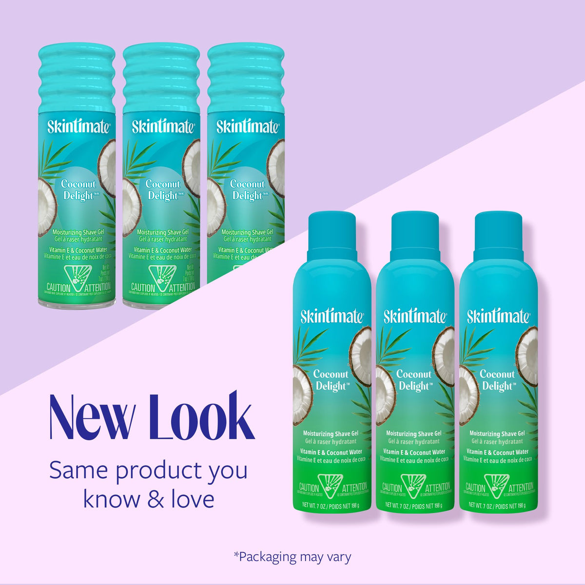 Skintimate Coconut Delight Shave Gel packaging details