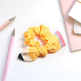 SKIRIFLA Teacher Hair Accessories Pencil Bow Headband close-up of fabric
