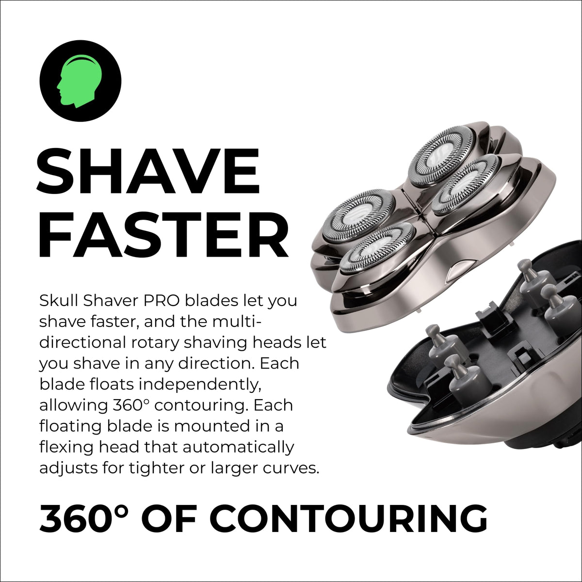 Skull Shaver Forte PRO 4 Head Replacement Blade packaging