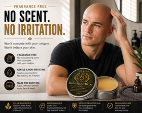 Sky and Oak Bald Head Balm in a grooming kit