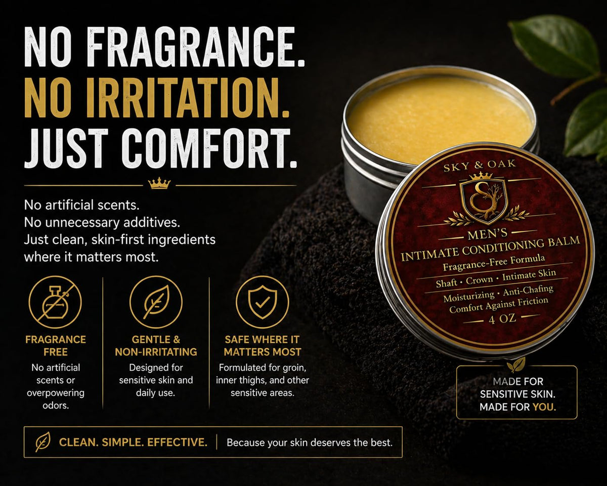 Sky and Oak Men’s Intimate Conditioning Balm 159g back view