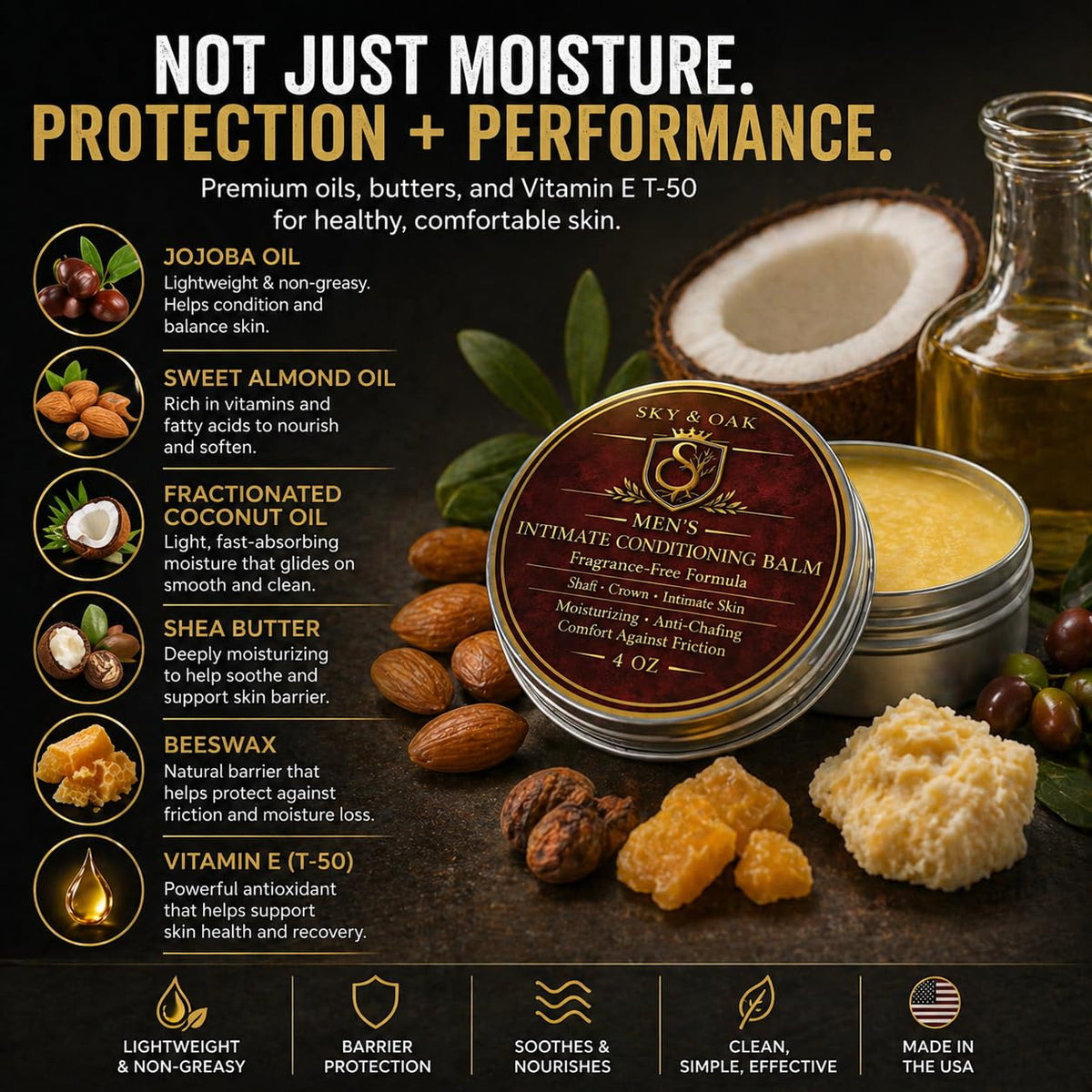 Sky and Oak Men’s Intimate Conditioning Balm 159g lifestyle scene