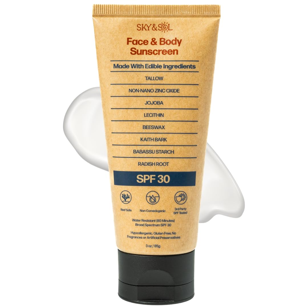 Sky and Sol Natural Mineral Sunscreen SPF 30 front view