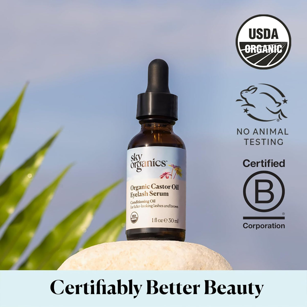 Sky Organics Castor Oil Eyelash Serum packaging details