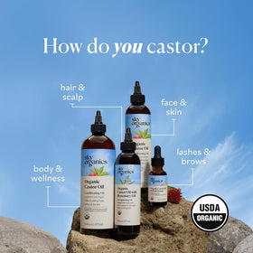 Sky Organics Castor Oil Eyelash Serum with natural background