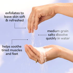 Sky Organics Epsom Salt Bath Soak in a warm bath