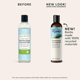 Sky Organics Fractionated Coconut Dry Oil 16.9 fl oz side view
