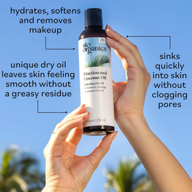 Sky Organics Fractionated Coconut Dry Oil 16.9 fl oz with dropper