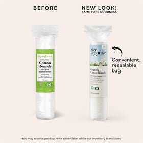 Sky Organics Organic Cotton Rounds inside the package