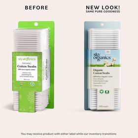 Sky Organics Organic Cotton Swabs 1000 Ct showing swabs in a pack