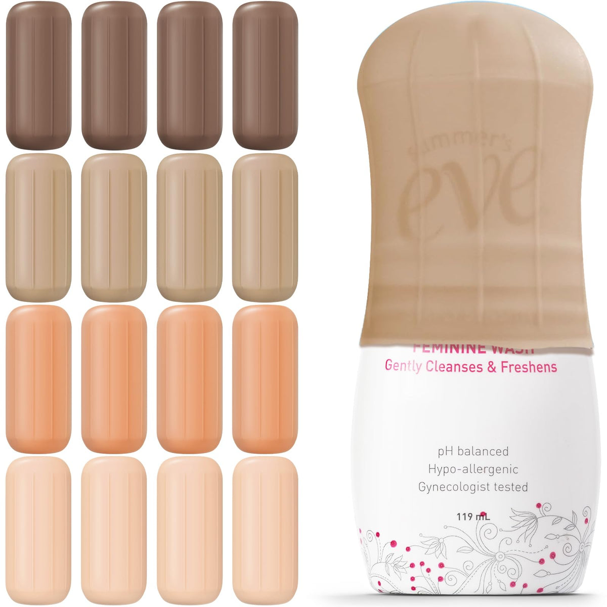 Skyconser silicone bottle cover set in Milk Tea, Salmon, Milk Pink, and Brown