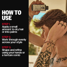 Slick Gorilla Hair Styling Powder in use on styled hair