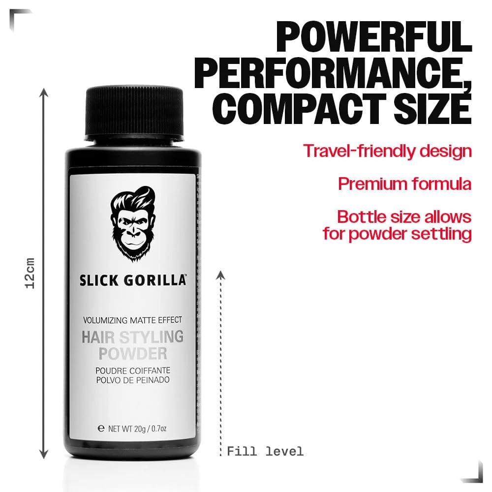 Slick Gorilla Hair Styling Powder lifestyle scene on vanity