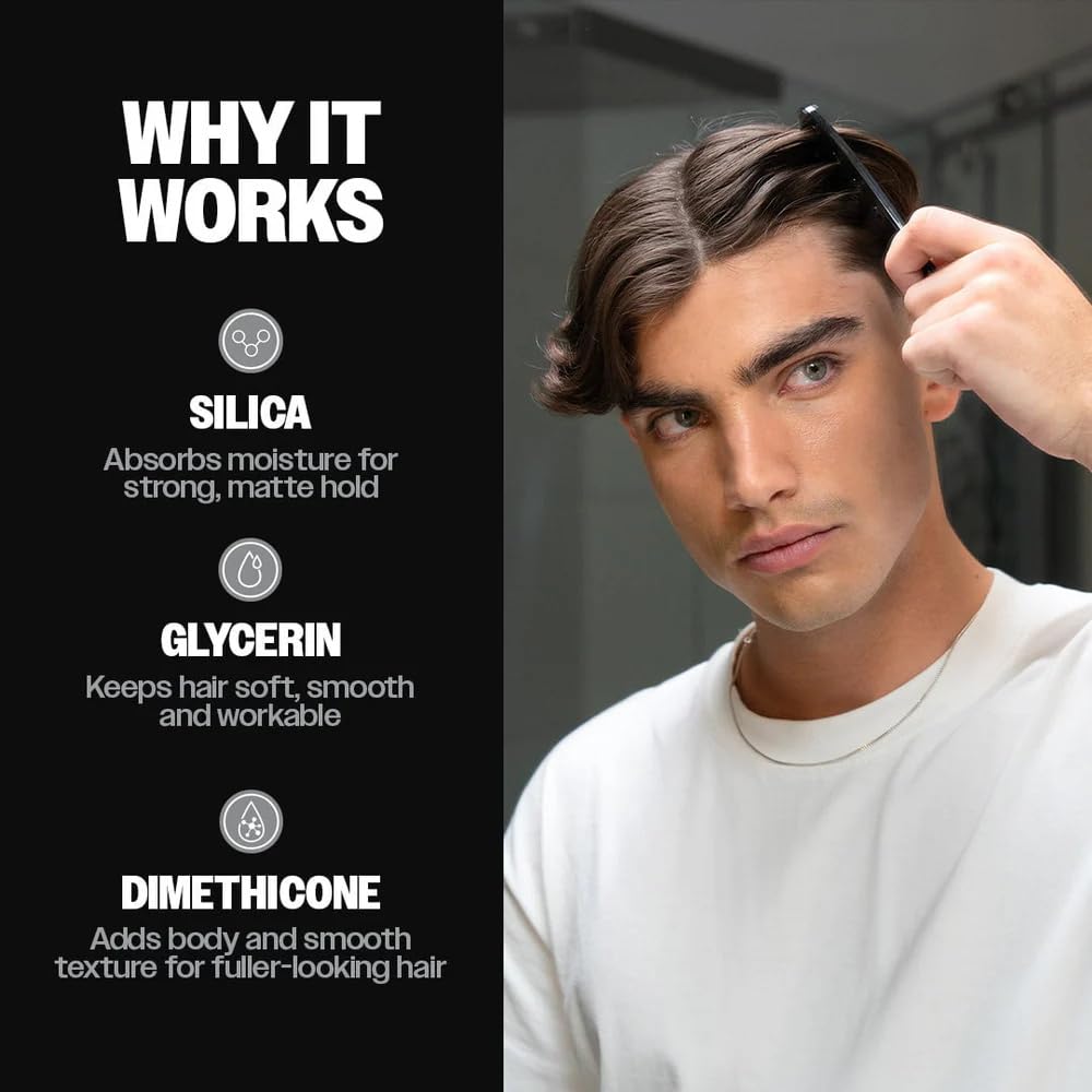 Slick Gorilla Hair Styling Powder side view showing packaging