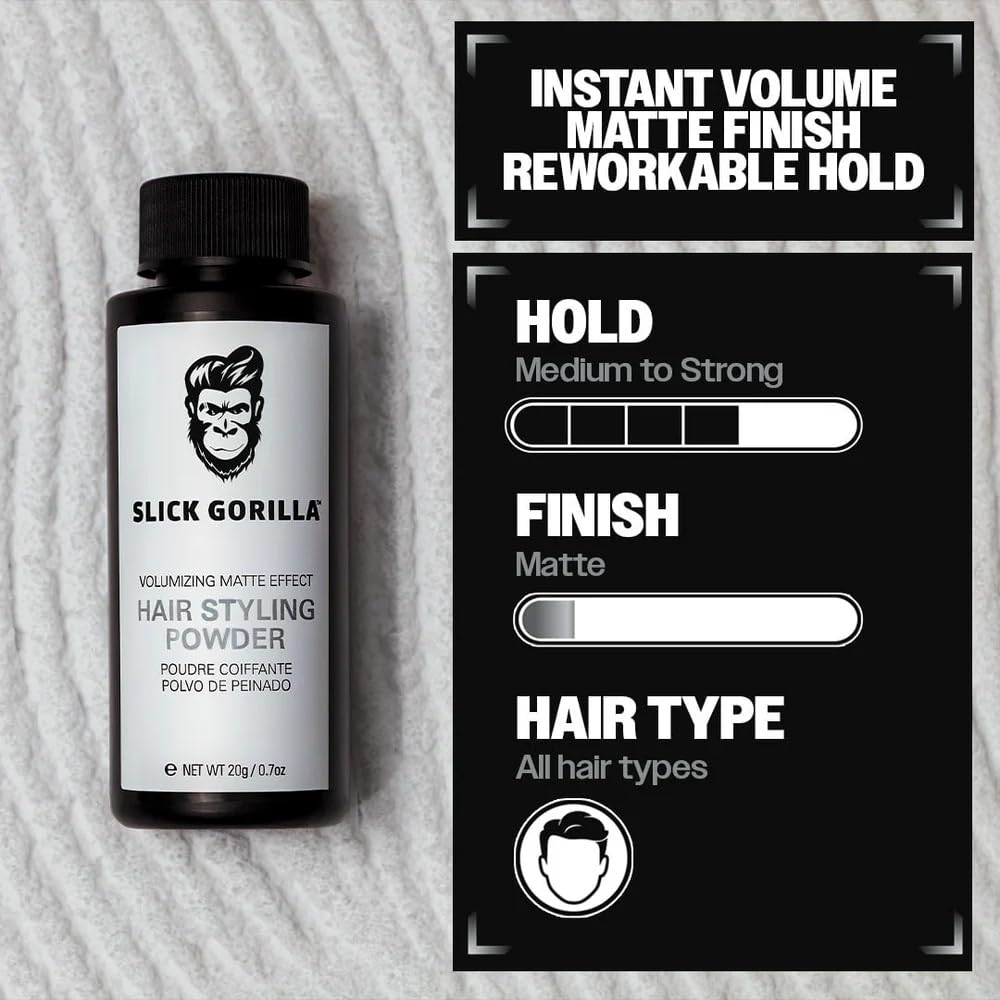 Slick Gorilla Hair Styling Powder texture close-up