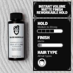 Slick Gorilla Hair Styling Powder texture close-up