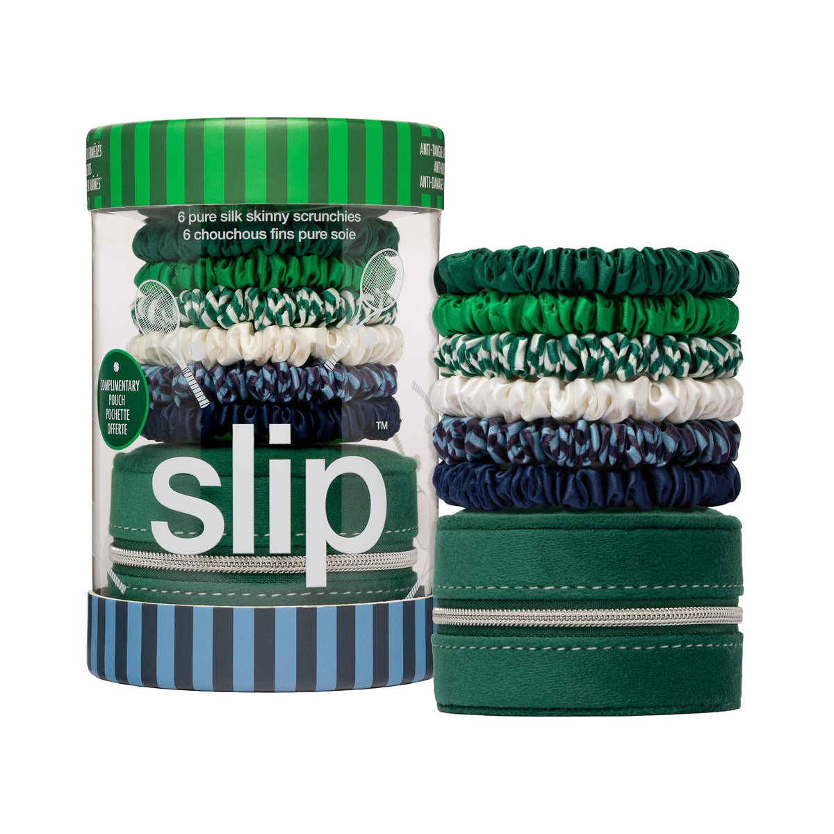SLIP Hair on Point Scrunchies set of 6 in various colors