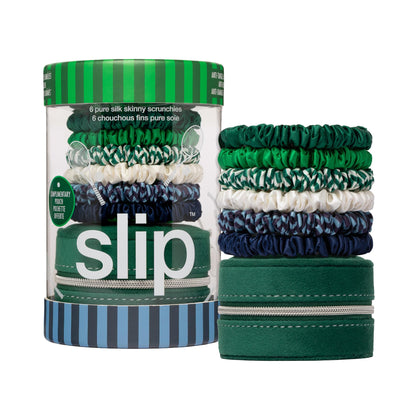 SLIP Hair on Point Scrunchies set of 6 in various colors