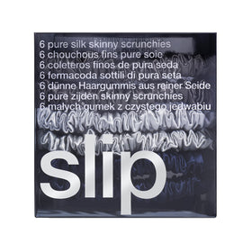 SLIP Midnight Silk Hair Ties with a focus on the elastic band