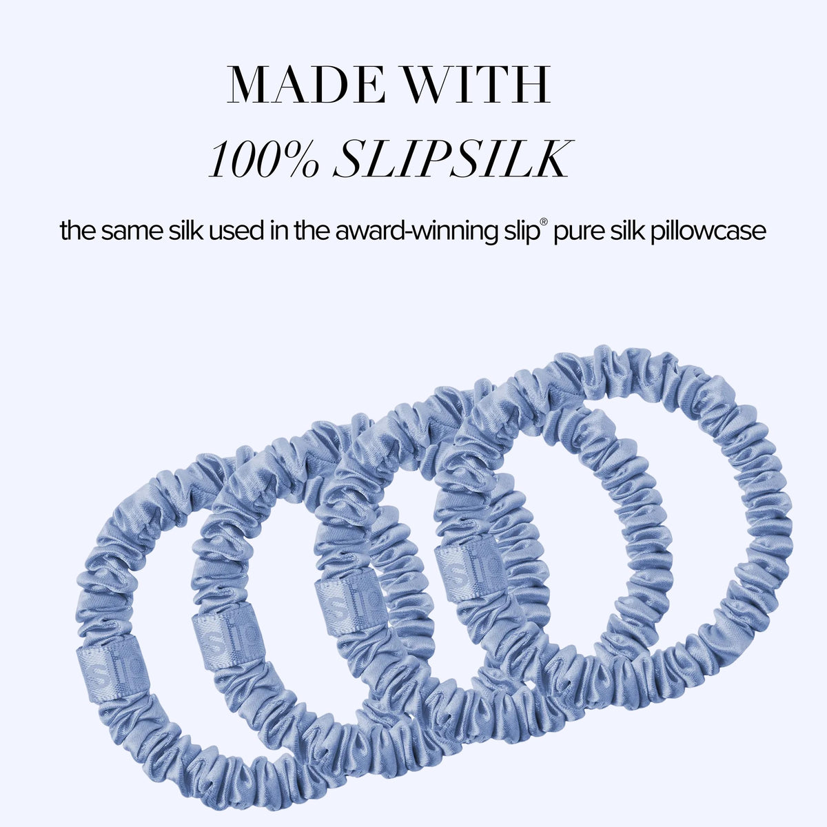 SLIP scrunchies displayed in a stylish arrangement