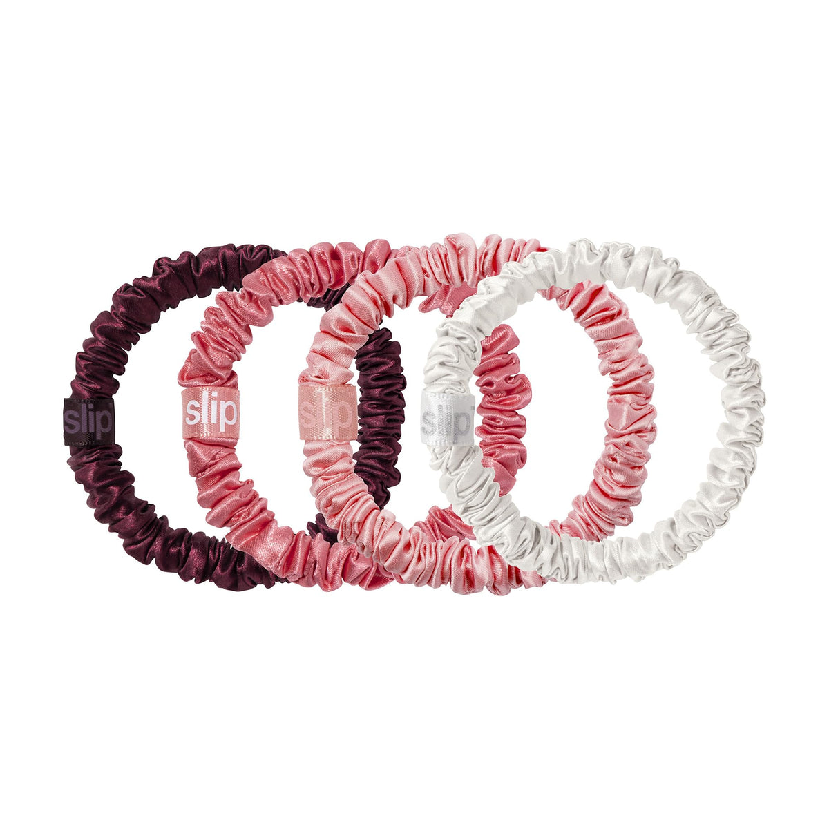 SLIP scrunchies showing their gentle hold on hair