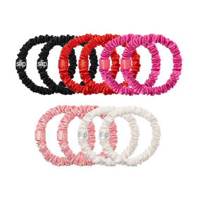 SLIP scrunchies with a focus on texture