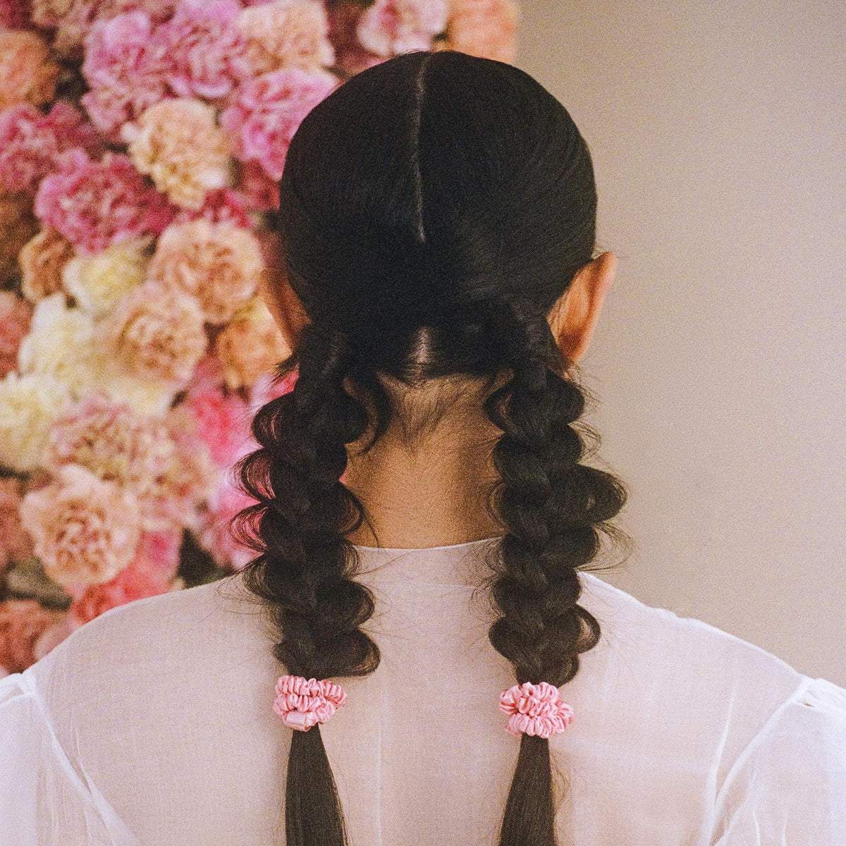 SLIP Silk Hair Tie on a hair bun