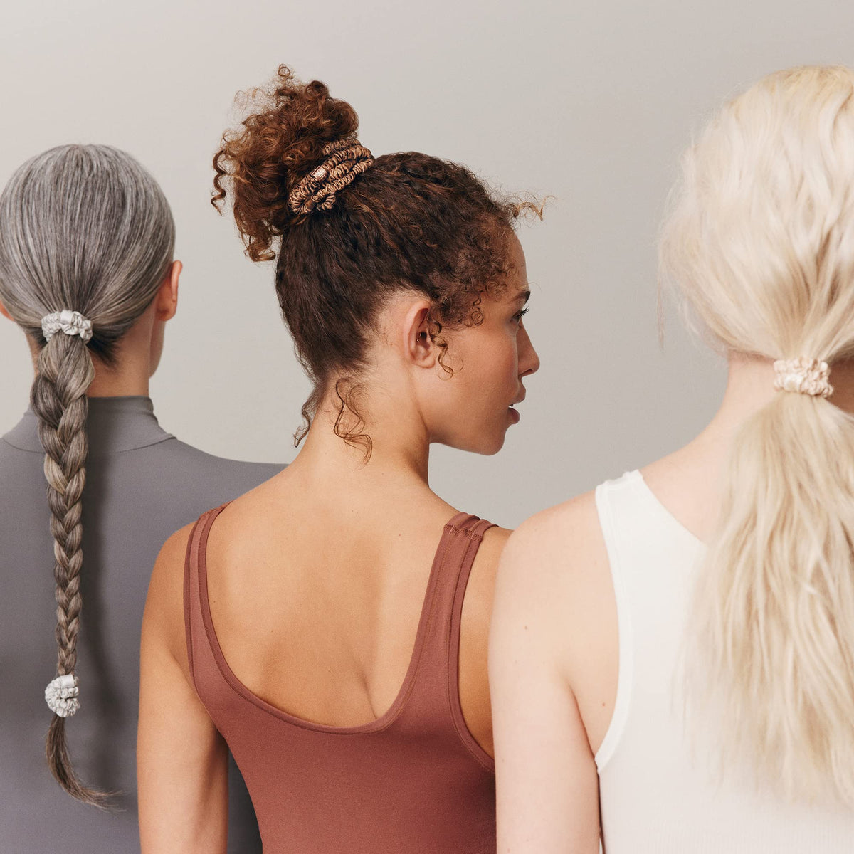 SLIP Silk Hair Ties displayed in elegant packaging