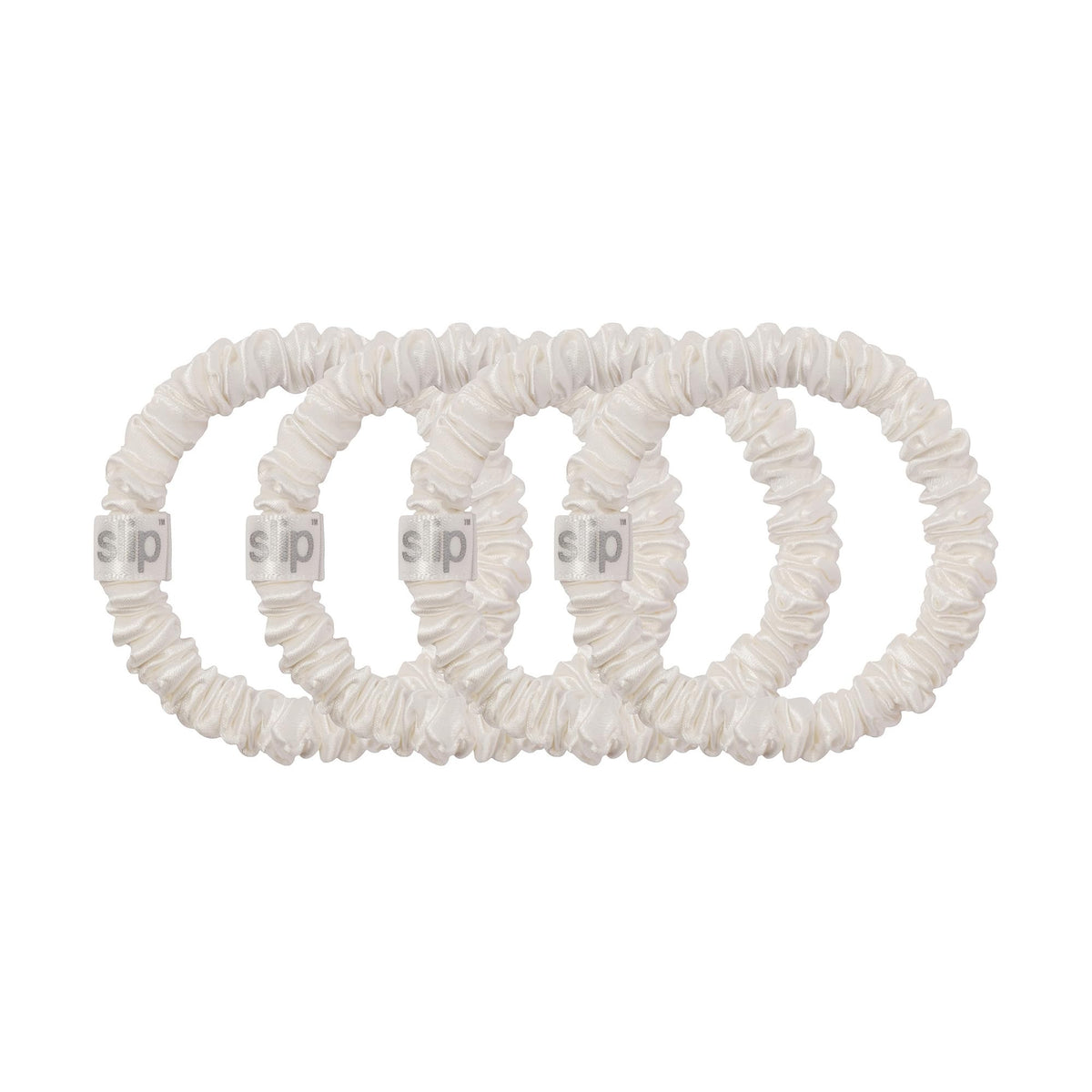 SLIP Silk Hair Ties in a stylish hairdo
