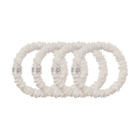 SLIP Silk Hair Ties in a stylish hairdo