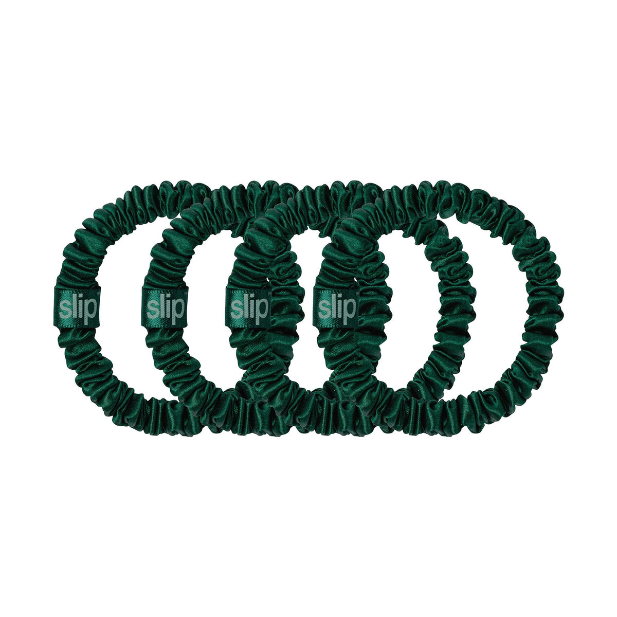 SLIP Silk Hair Ties in use on hair