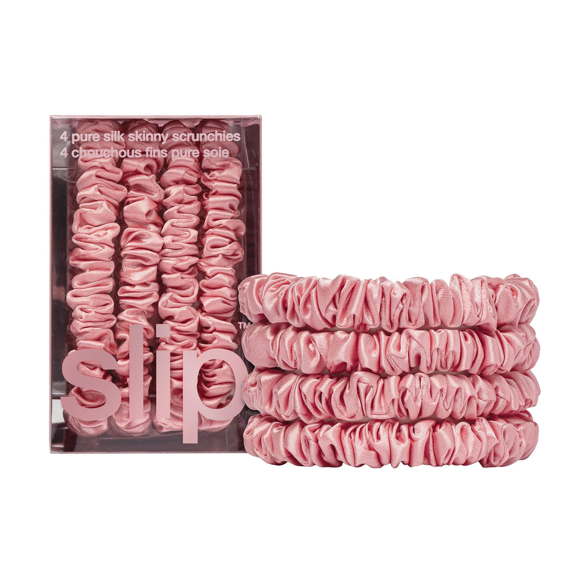 SLIP Silk Hair Ties Set of 4 in assorted colours