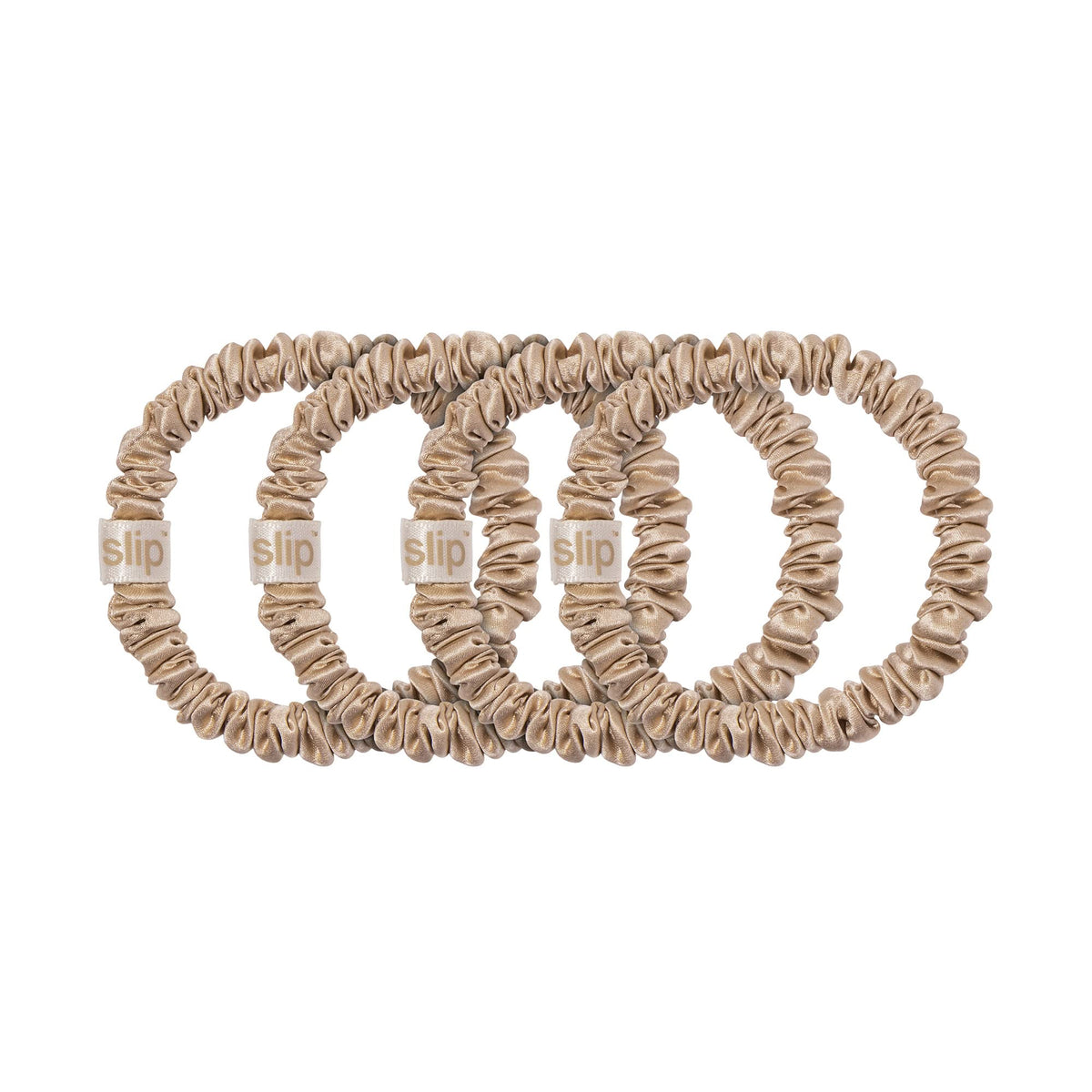 SLIP Silk Hair Ties Set of 4 in elegant arrangement