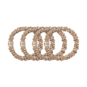 SLIP Silk Hair Ties Set of 4 in elegant arrangement