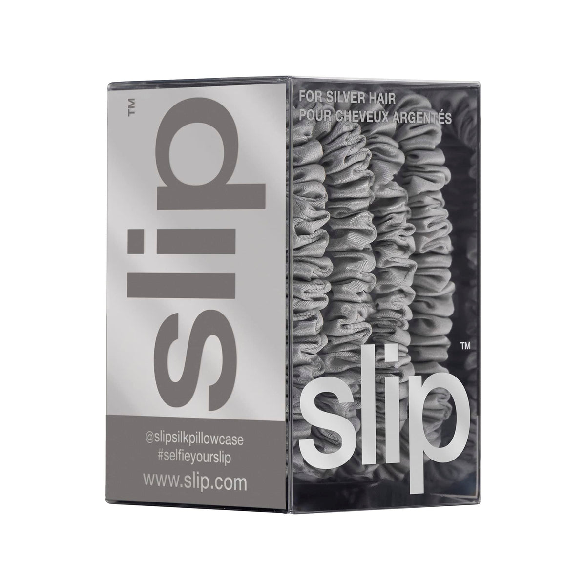 SLIP Silk Hair Ties Set of 4 next to other hair accessories