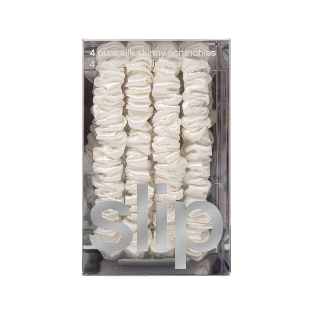 SLIP Silk Hair Ties showing the elastic band