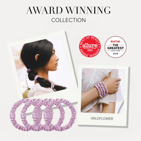 SLIP Silk Hair Ties Wildflower Skinny Scrunchies packaging