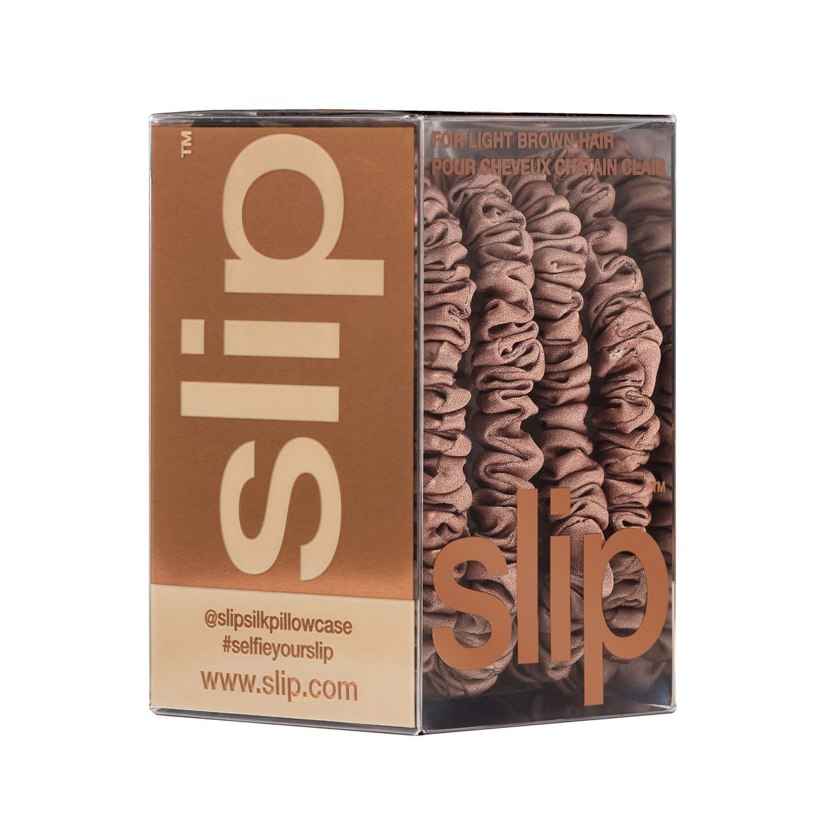 SLIP Silk Skinny Scrunchies in a hair styling scenario