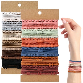 SLNZAPTY 48 PCS Boho Hair Ties multicolour front view