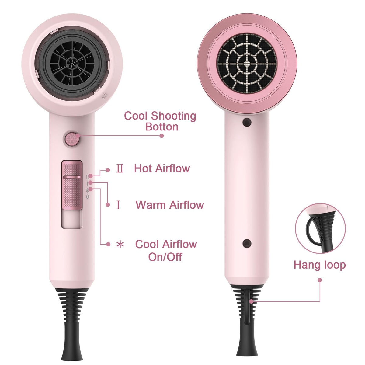 Slopehill Hair Dryer in lifestyle setting on bathroom counter