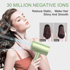 slopehill Hair Dryer in lime cream colour on a vanity