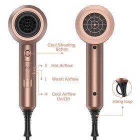 slopehill hair dryer in use with model styling hair