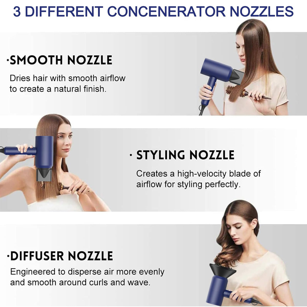 Slopehill Ionic Hair Dryer concentrator attachment close-up