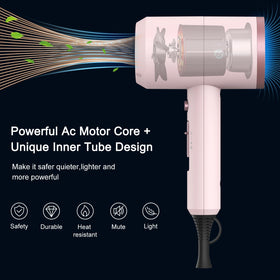 Slopehill Ionic Hair Dryer Rose Gold back view