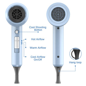 Slopehill Ionic Hair Dryer side view with controls