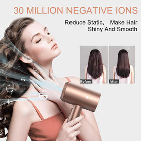 slopehill Ionic Hair Dryer with power button close-up