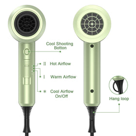 slopehill Ionic Hair Dryer with power cord and accessories