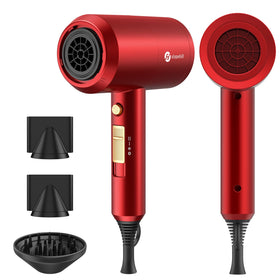 Slopehill Professional Ionic Hair Dryer front view in Agate Red
